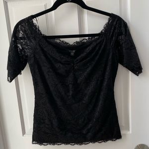 Fancy Guess Lace Black Top